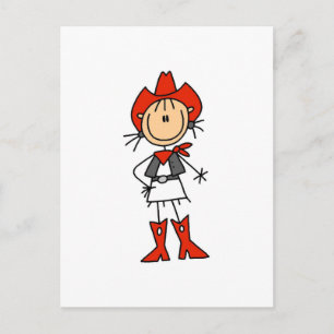 Red Hat Cowgirl Tshirts och Gifts Vykort