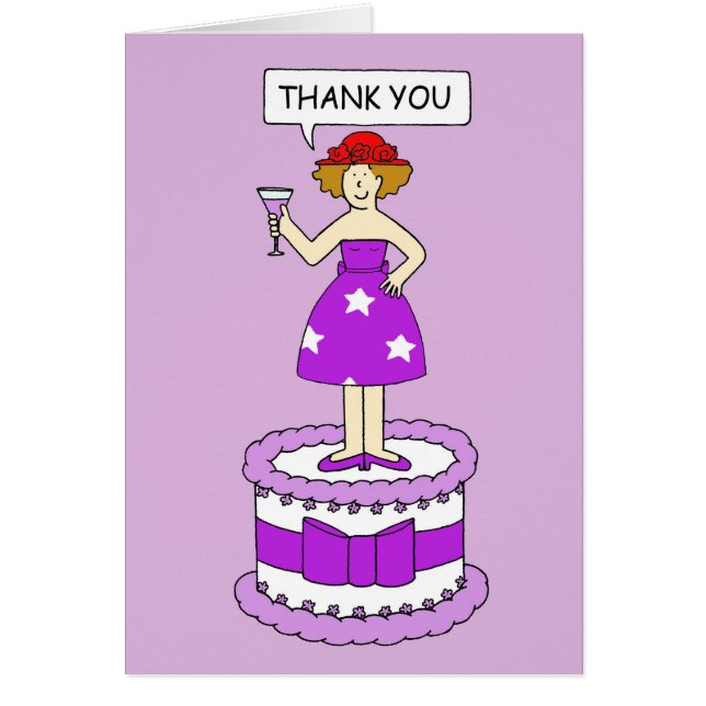 Red Hat Dam Tack Hälsningskort (Framsidan)