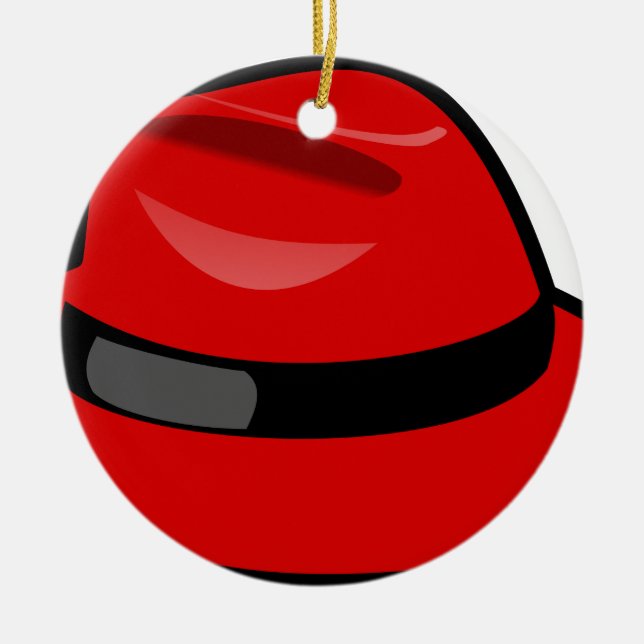 Red Hat Fedora Julgransprydnad Keramik (Framsidan)