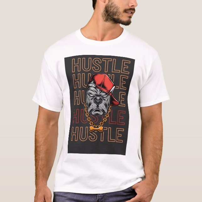  Red Hat Mad Dog Hustle  T Shirt (Framsida)