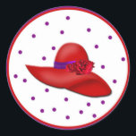 Red Hats Galore Round Stickers Runt Klistermärke<br><div class="desc">Red Hats Galore-julsamlingen består av runda klistermärken,  returetiketter,  frimärke och både öppna och slutna samt kort tryckta på varje sida.</div>