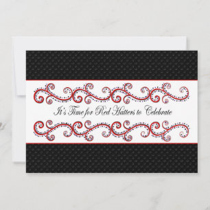 RED HATTERS INBJUDANDE - FINARE SWIRLS/BLK/RED INBJUDNINGAR