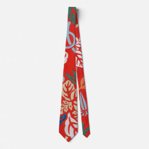 Red Hawaiian Japanska Kimono Design Blommigt Slips