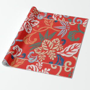 Red Hawaiian Japanska Kimono Presentpapper