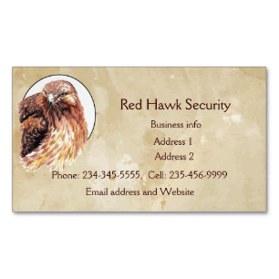 Red Hawk Anpassningsbar Business Bird of Ber Magnetiska Visitkort