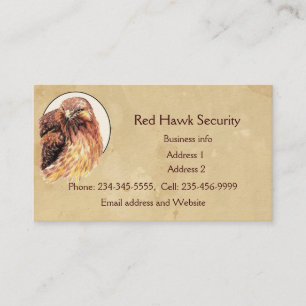 Red Hawk Anpassningsbar Business Bird of Ber Visitkort