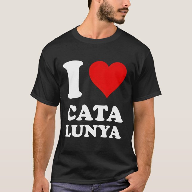 Red He I Kärlek Catalunya T Shirt (Framsida)