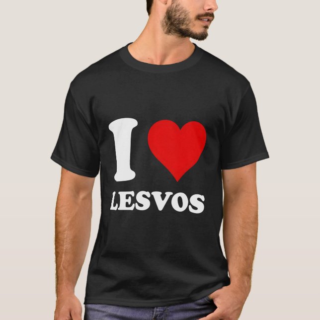 Red He I Kärlek Lesbos T Shirt (Framsida)