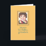 Red-head Boy to Grandson Birthday Card Kort<br><div class="desc">Den rödhåriga pojken till Grandson Birthday Card har en rödhårig pojke i ullhatten och halsduk (vinterfödelsedag) och säger: "grattis på födelsedagen,  barnson" och insidan: "Må din dag vara lika toppen fantastisk som du!" Från morförälder till barnbarn.</div>
