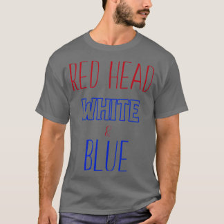 RED HEAD White amp Blue T Shirt