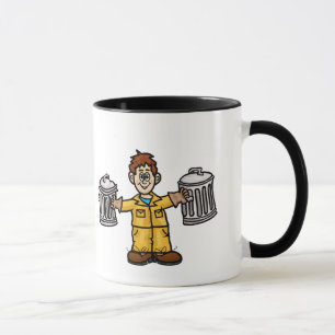 Red Headed Sopor Man Holding 2 Cans Mugg
