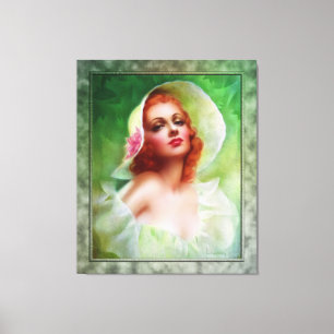 Red Headed Woman by Pearl Frush Brudon Canvastryck