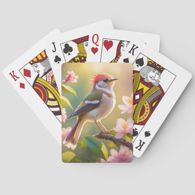 Red Heaff Chsted Warbler Fantasy Bird Casinokort (Baksidan)