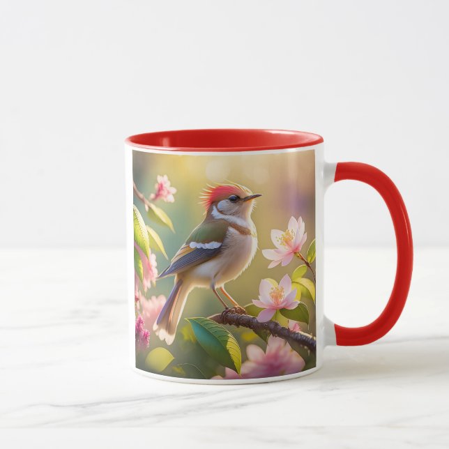 Red Heaff Chsted Warbler Fantasy Bird Mugg (Höger)