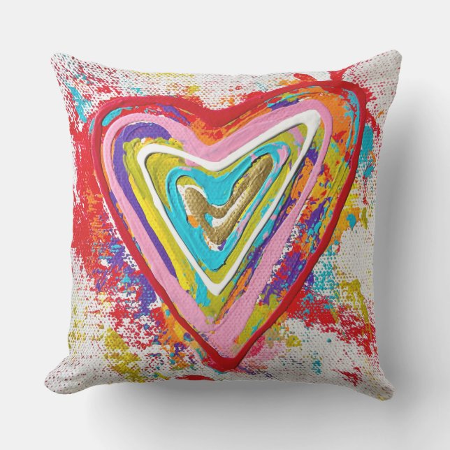 Red Heart 20 x 20 utomhus Dekorativ kudde (Framsida)