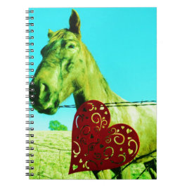 Red Heart and Horse Anteckningsbok