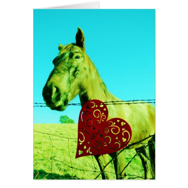 Red Heart and Horse Hälsningskort (Framsidan)