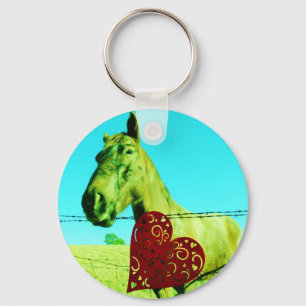 Red Heart and Horse Nyckelring