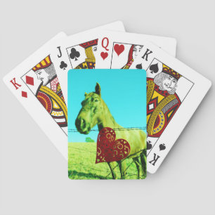 Red Heart and Horse Spelkort