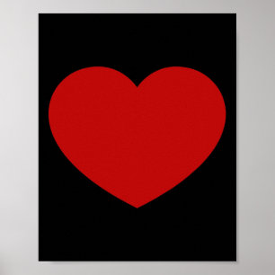 Red Heart är symbolen för Kärlek för Valentines da Poster