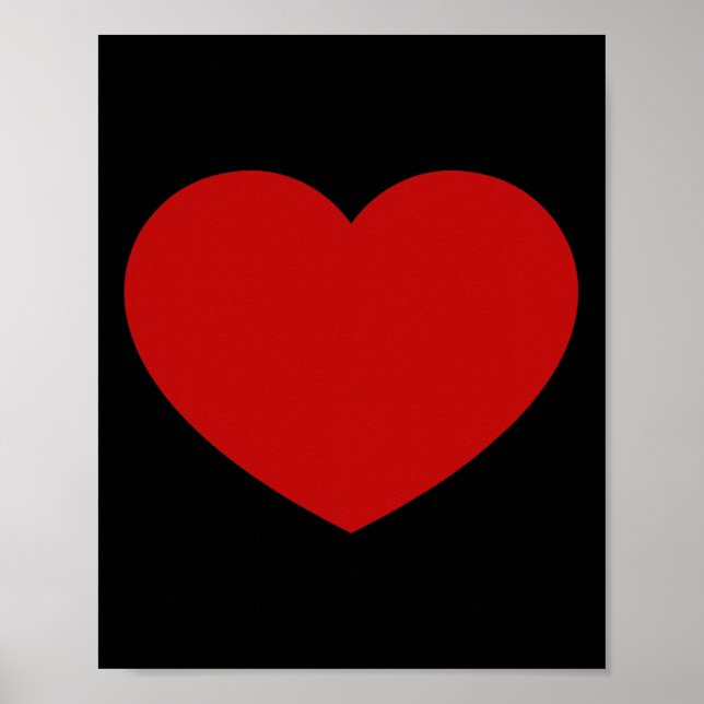 Red Heart är symbolen för Kärlek för Valentines da Poster (Framsidan)