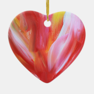Red Heart Art Anpassningsbar Helgdag Gift Ornament