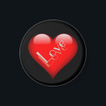 Red Heart Attractive Parisian Kärlek Bröllop Magnet<br><div class="desc">Du kan enkelt byta typsnitt och färg. Du kan också lägga till logotypen och bakgrundsbilden som du vill.</div>