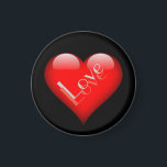 Red Heart Attractive Parisian Kärlek Bröllop Magnet<br><div class="desc">Du kan enkelt byta typsnitt och färg. Du kan också lägga till logotypen och bakgrundsbilden som du vill.</div>