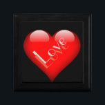 Red Heart Attractive Parisian Kärlek Bröllop Minnesask<br><div class="desc">Du kan enkelt byta typsnitt och färg. Du kan också lägga till logotypen och bakgrundsbilden som du vill.</div>