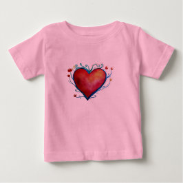 Red Heart Baby Tutu Bodykostu Tee Shirt