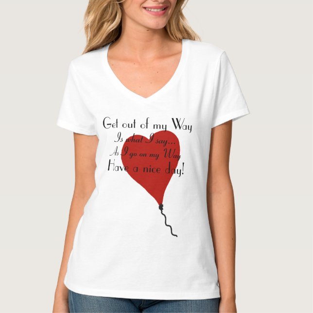 Red Heart Balloon Sayed Shirt T-shirt (Framsida)