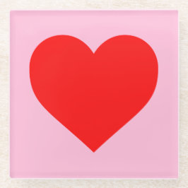 Red Heart Beat Pastel Rosa