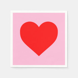 Red Heart Beat Pastel Rosa Pappersservett