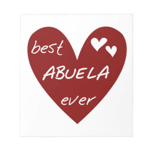 Red Heart Best Abuela ger någonsin Anteckningsblock