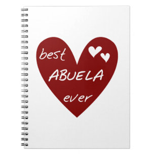 Red Heart Best Abuela ger någonsin Anteckningsbok Med Spiral