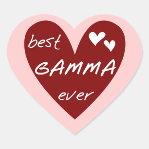 Red Heart Best Gamma Aldrig Tshirts och Gifts Hjärtformat Klistermärke