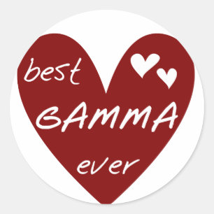 Red Heart Best Gamma Aldrig Tshirts och Gifts Runt Klistermärke