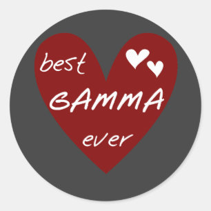 Red Heart Best Gamma Aldrig Tshirts och Gifts Runt Klistermärke