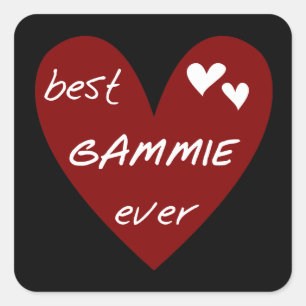 Red Heart Best Gammie Aldrig Tshirts och Gifts Fyrkantigt Klistermärke