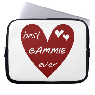 Red Heart Best Gammie ger aldrig gåvor Laptop Sleeve
