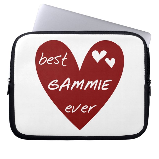 Red Heart Best Gammie ger aldrig gåvor Laptop Sleeve (Framsidan)
