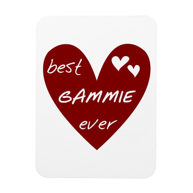 Red Heart Best Gammie ger aldrig gåvor Magnet (Vertikal)