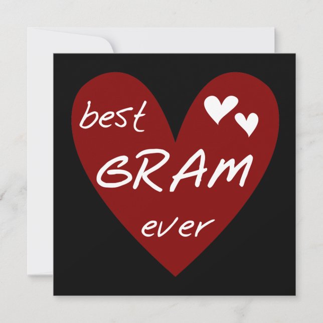 Red Heart Best Gram Aldrig Tshirts och Gifts (Framsida)