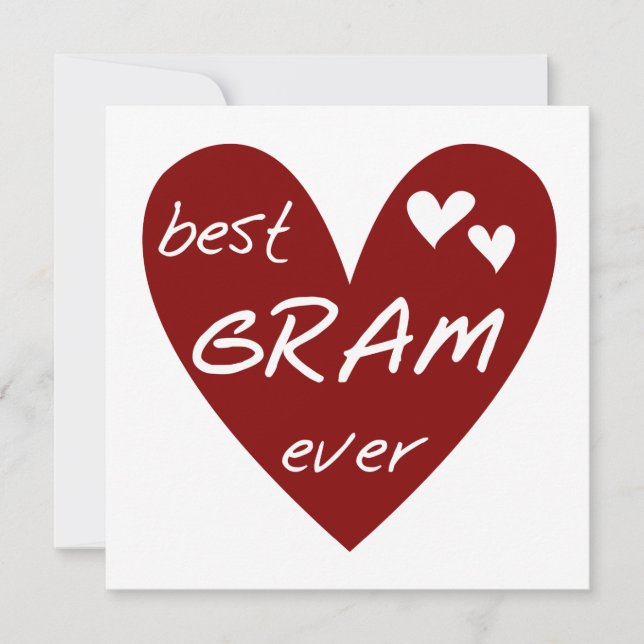 Red Heart Best Gram Aldrig Tshirts och Gifts (Framsida)