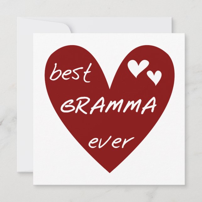 Red Heart Best Gramma Aldrig T-shirts och presente (Framsida)