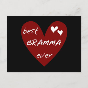 Red Heart Best Gramma Aldrig T-shirts och presente Vykort