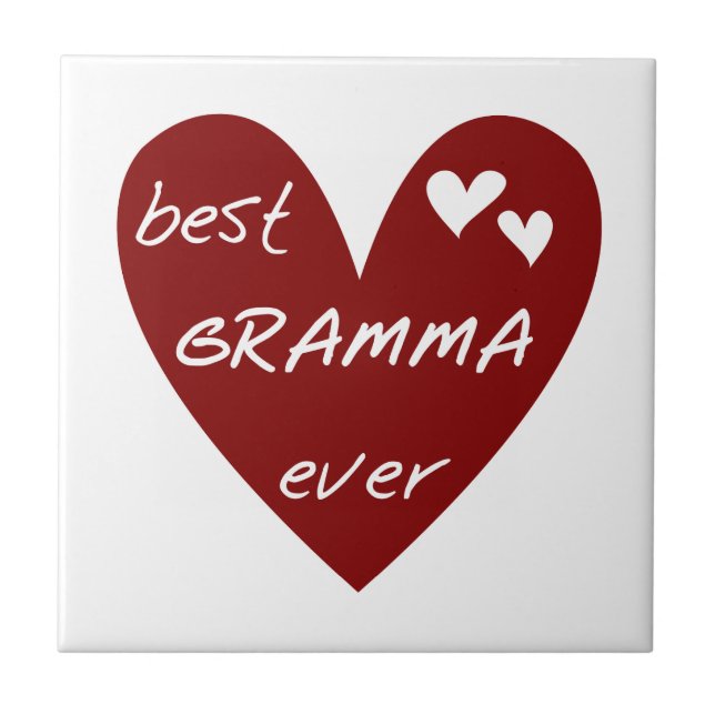 Red Heart Best Gramma ger någonsin Kakelplatta (Framsidan)