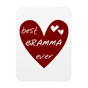 Red Heart Best Gramma ger någonsin Magnet