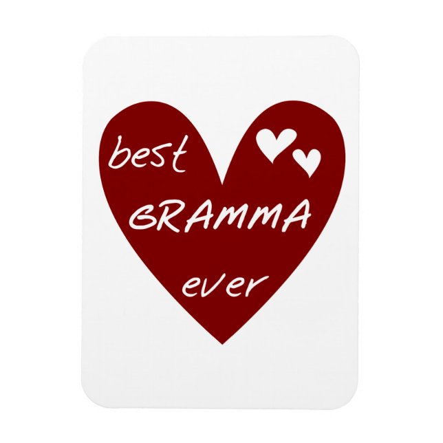 Red Heart Best Gramma ger någonsin Magnet (Vertikal)