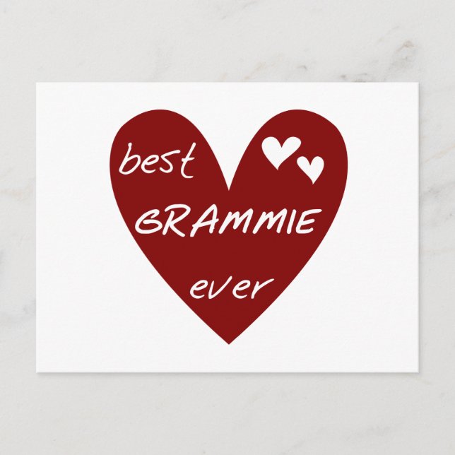 Red Heart Best Grammie någonsin T-shirts och prese Vykort (Framsida)
